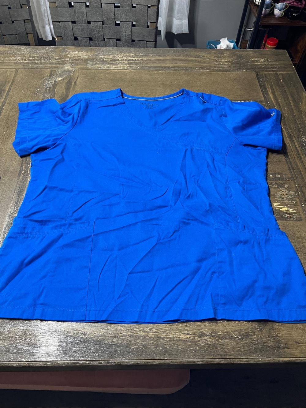 Matix Bright Blue V-Neck Short Sleeve Top